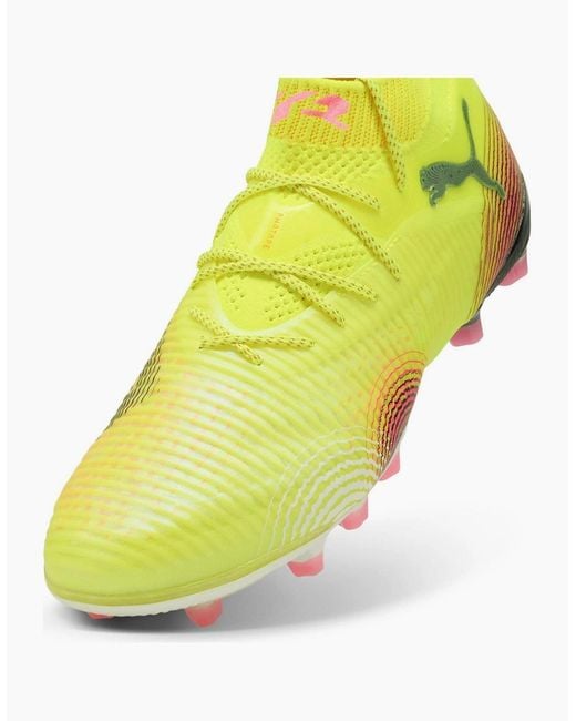 PUMA Yellow Future 8 Ultimate Ag Wns Firm Ground Football Boots