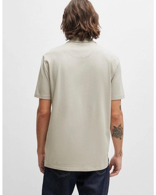 Boss Natural Short Sleeve Polo Shirt for men