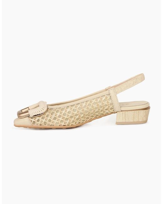 Hispanitas Natural Azucena Low Heeled Slingbacks