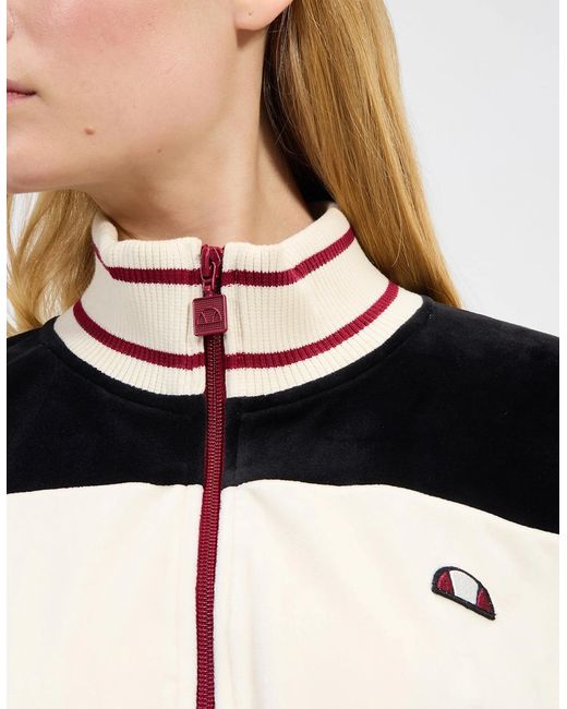 Ellesse Black Bloom Cropped Track Top