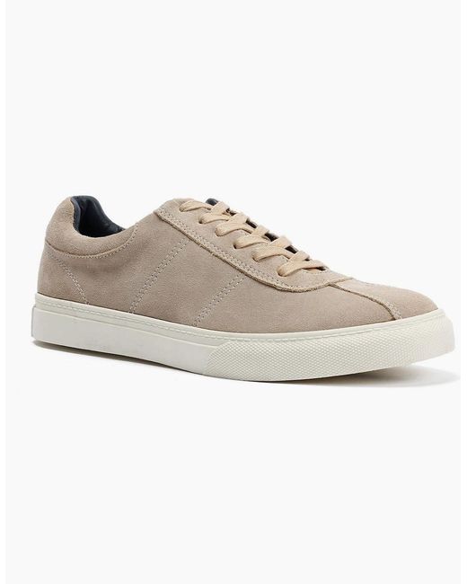 Ben Sherman White Bentley Ii Suede Stone Trainers for men