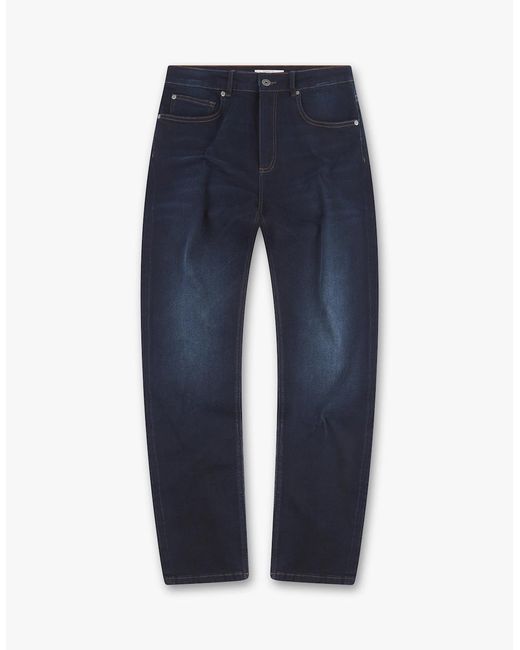 Vingt Quatre Denim Blue Vingt Quatre Slim Fit Rinse Jeans for men