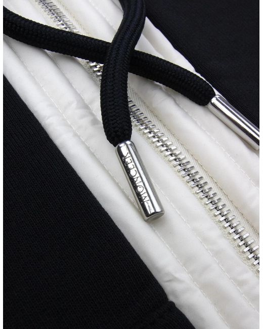 Moncler Black Embroidered Zip Up Hooded Jacket 999 for men