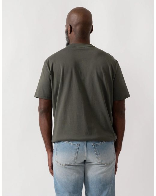 ARMANI EXCHANGE Gray T-Shirt With Tonal Milano/New York Logo for men
