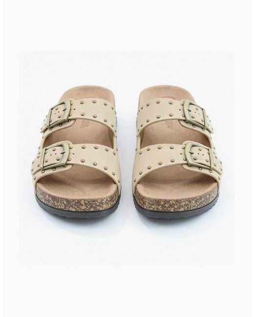 Heavenly Feet White Polly Mules Sandals