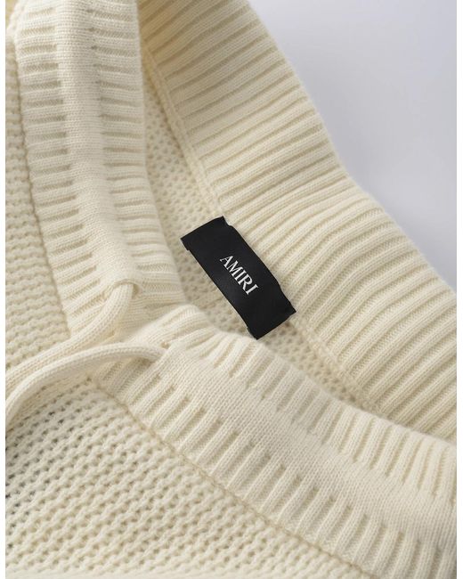 Amiri White Checkered Mesh Shorts for men
