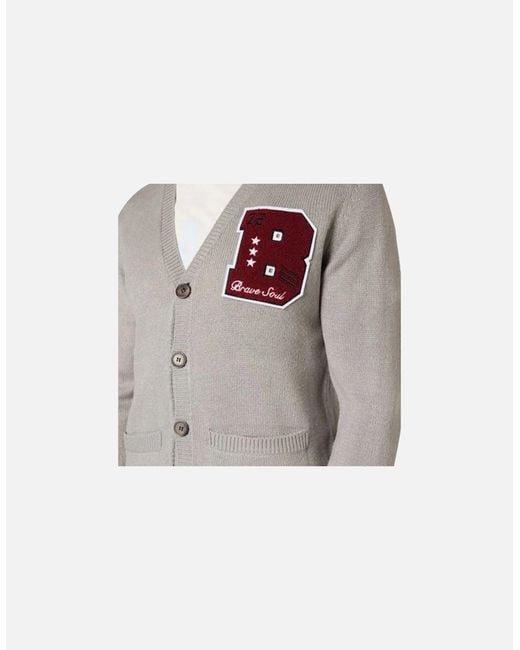 Brave Soul Gray Cardigan Long Sleeve Open Front Regular Knitted Warm Button Top