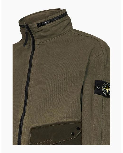 Stone Island Green Zip Thru 1200039 Jacket for men
