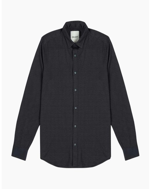 Lyle & Scott Blue Lyle & Scott Jacquard Interlock Shirt for men