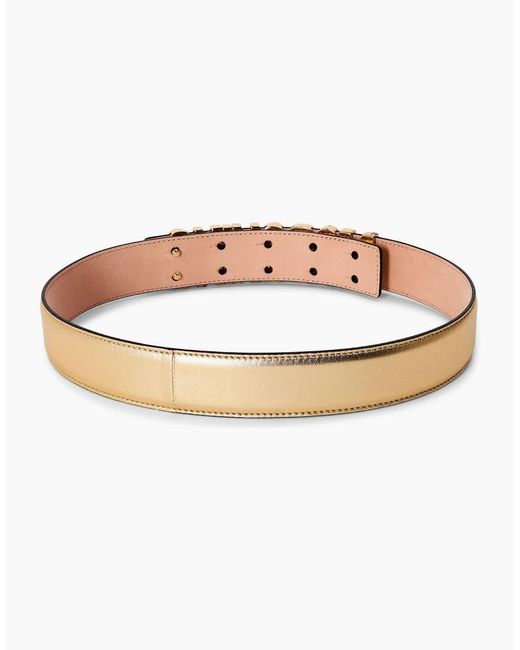 Moschino White Leather Belt