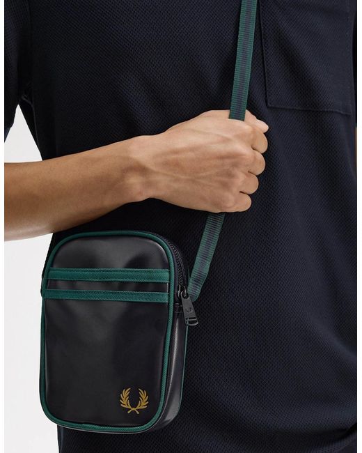 Fred Perry Black Classic Small Side Bag for men
