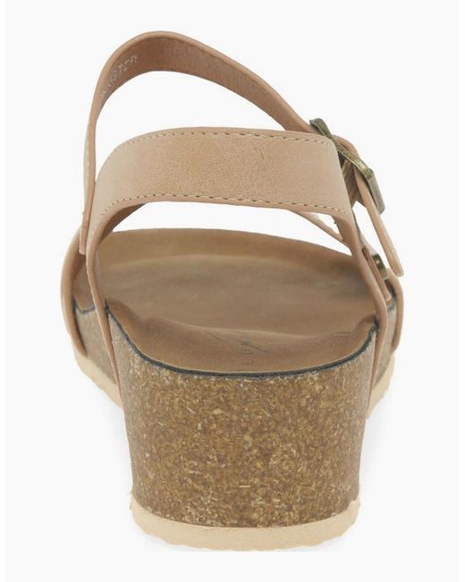 Lunar Brown Cluster Wedge Sandal