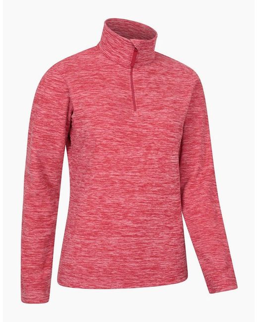Mountain Warehouse Pink Ladies Snowdon Melange Fleece Top