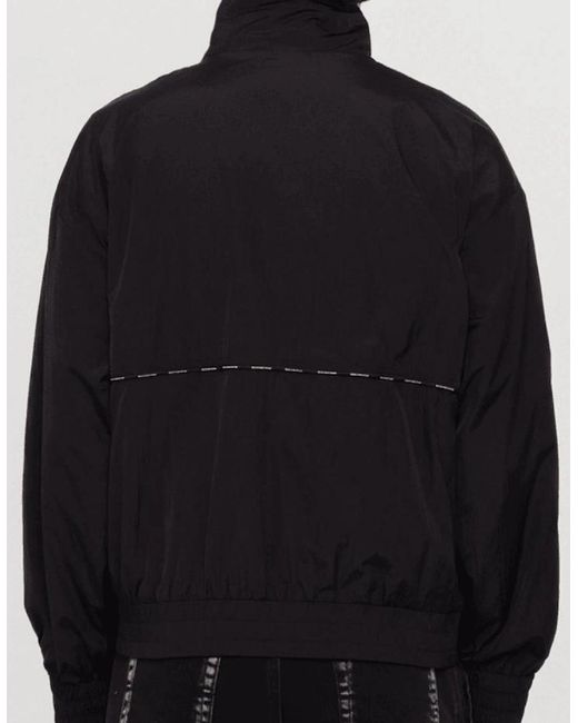 Versace Black Piping Logo Windbreaker Jacket for men