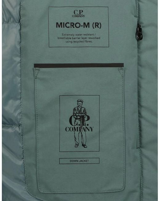 C P Company Green Micro-M Down Jacket for men