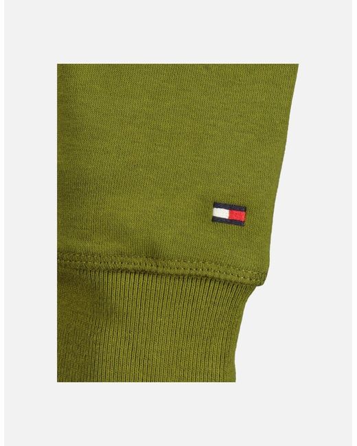 Tommy Hilfiger Green Logo Tipped Hoodie for men