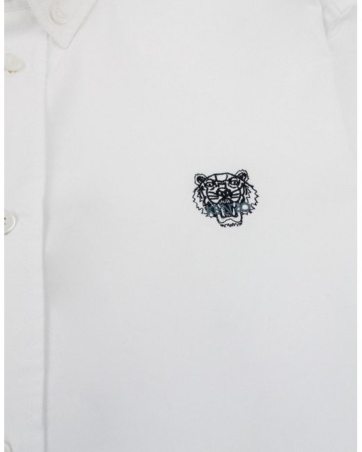 KENZO White Casual Tiger Shirt for men