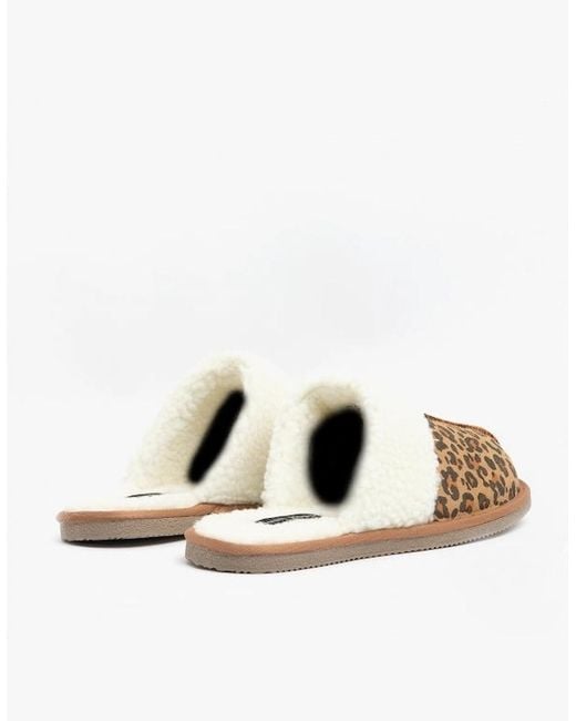 Hush Puppies White Arianna Suede Mule Slippers