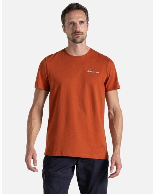 Craghoppers Red Lucent Back Print Short-Sleeved T-Shirt for men