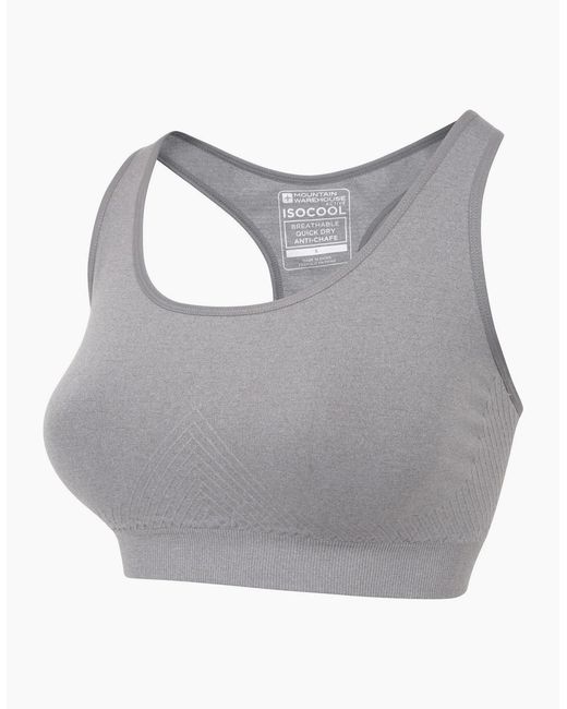 Mountain Warehouse Gray Ladies Anti-Chafe Seamless Sports Bra