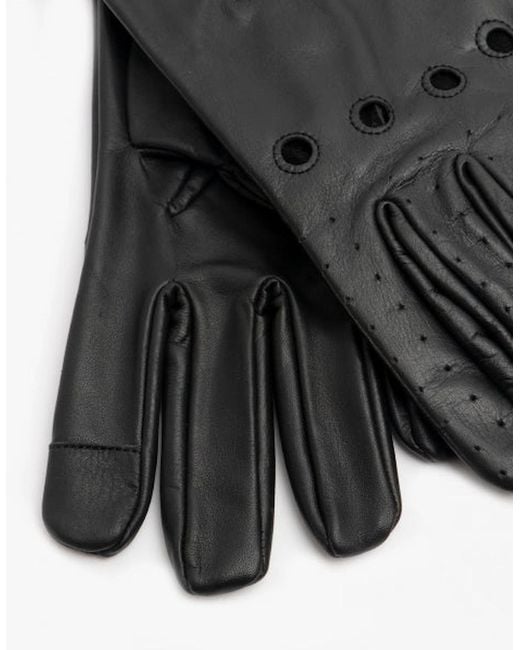 Jack & Jones Black Driver Leather Driving Gloves for men