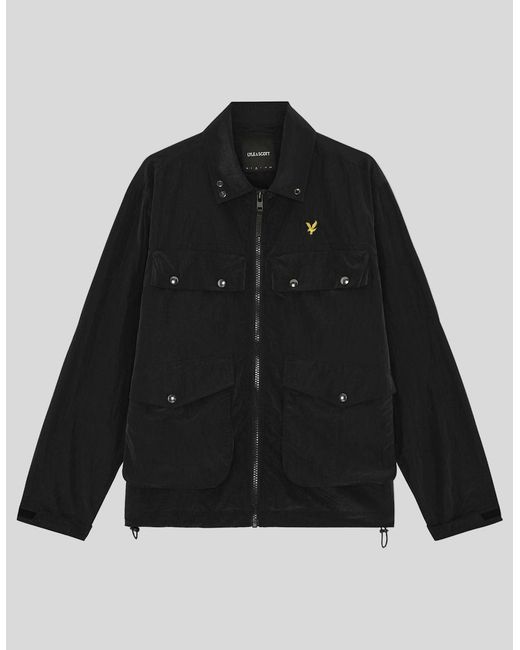 Lyle & Scott Black Lightweight Utility Jacket for men