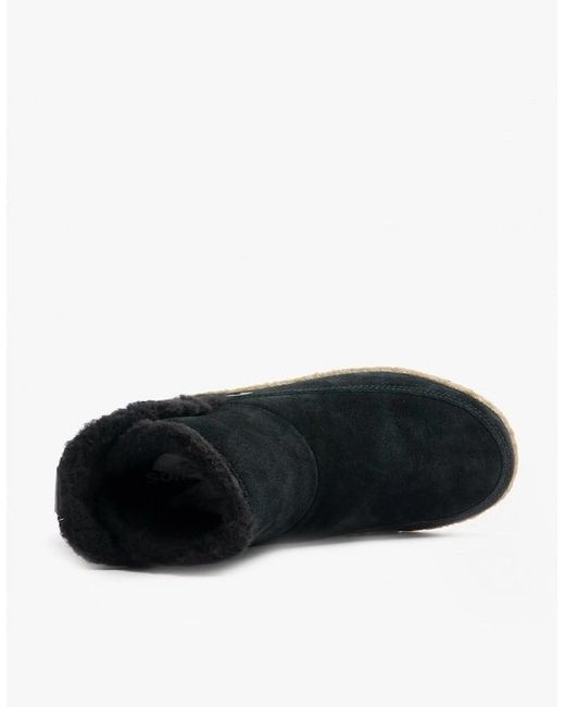 Sorel Black Nakiska Slippers/Sage