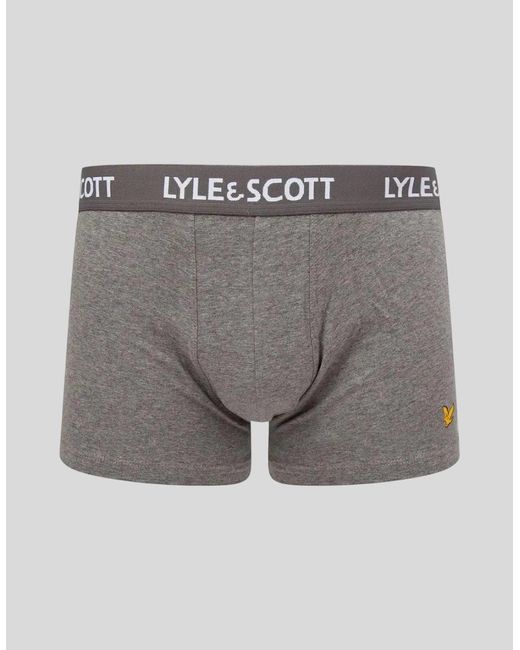 Lyle & Scott Black 3 Pack Basic Core Trunks for men