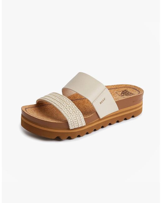 Reef Natural Cushion Vista Platform Sandals Vintage