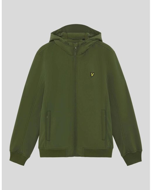Lyle & Scott Green Fleece Lined Softshell Jacket for men