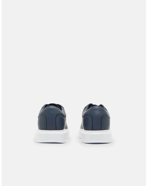 ARMANI EXCHANGE Blue Leather Sneakers for men