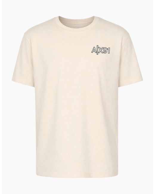Armani Blue Exchange T-Shirts Milano Embroidery Tee for men