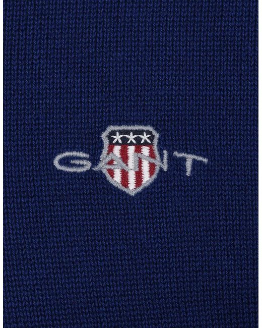 Gant Blue Classic Cotton Half Zip Rich for men