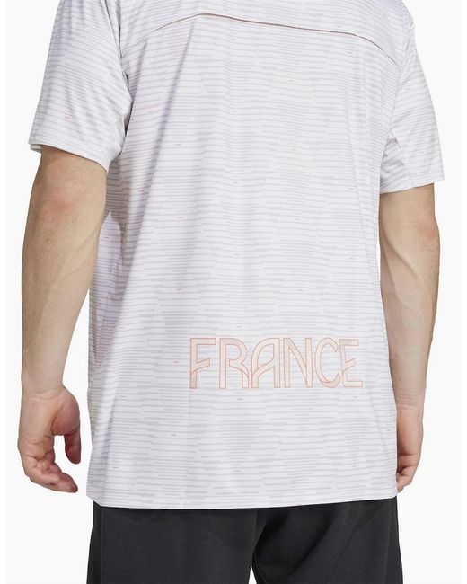 Adidas Blue Crew Neck Short Sleeve Relaxed Fit Jersey T-Shirt for men
