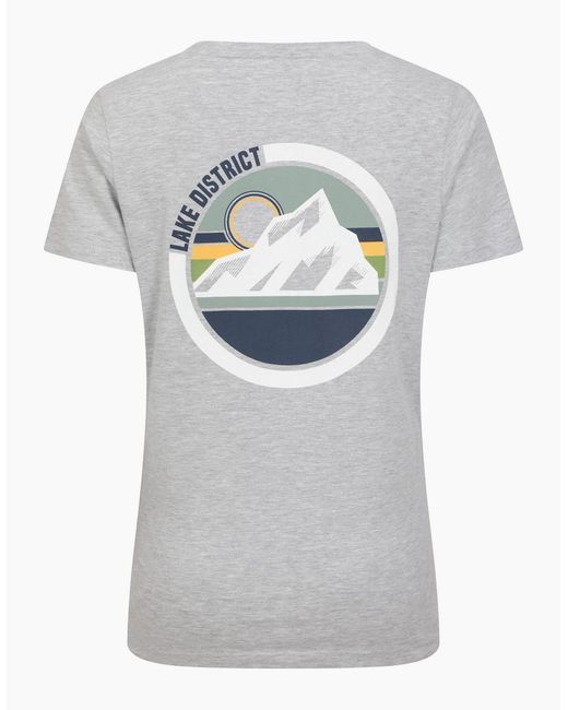 Mountain Warehouse Gray Ladies Lake District Tree Ring Organic T-Shirt