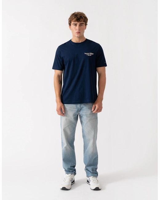 Tommy Hilfiger Blue Back Text Seasonal Graphic T-Shirt for men