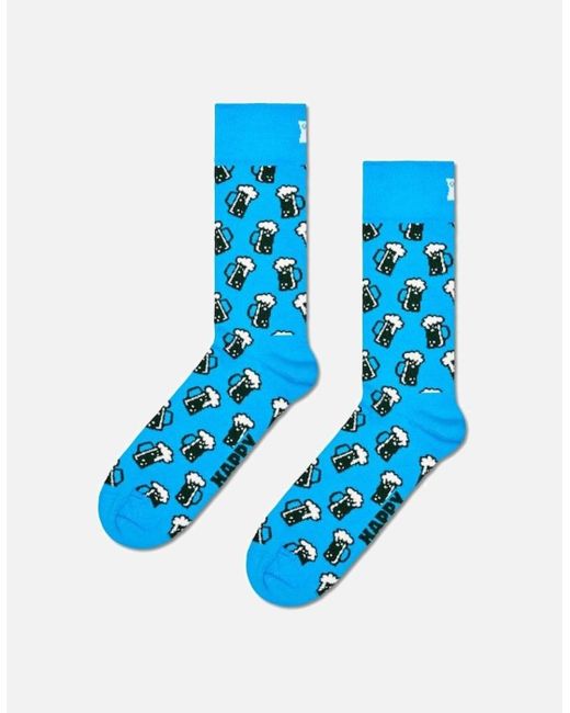 Happy Socks Blue Beer Socks for men