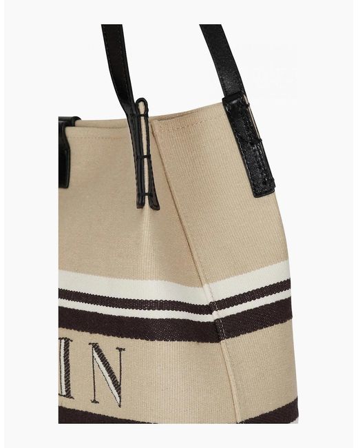 Balmain Metallic Release Canvas Shopper