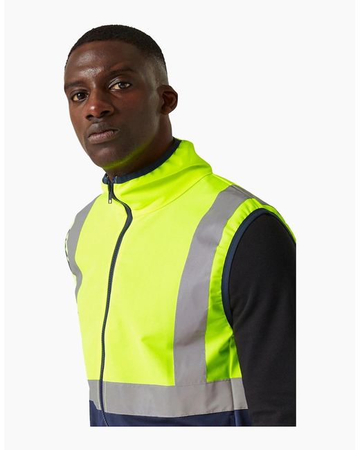Regatta Blue Professional Full Zip Hi-Vis Vest for men