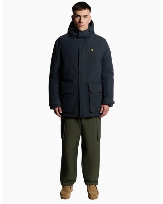 Lyle & Scott Blue Lyle & Scott Dark Membrane Parka for men
