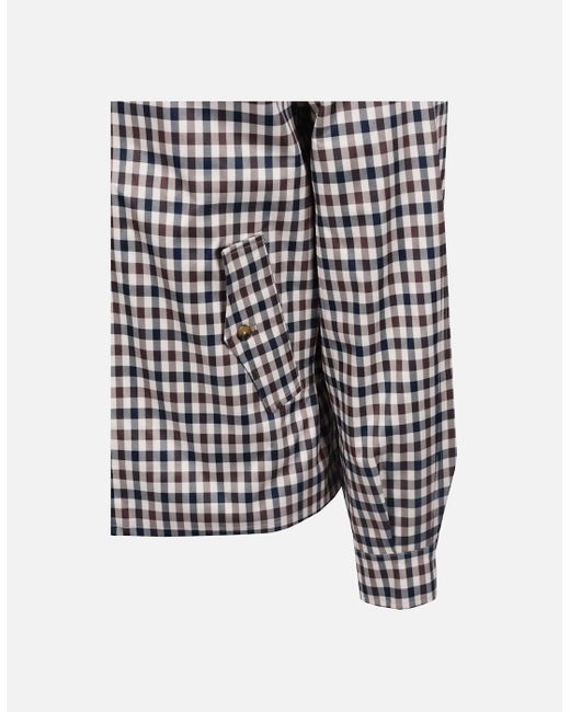 Aquascutum Gray Active Archival Jacket Club Check for men