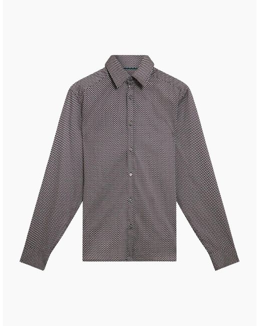 Ted Baker Gray Jozef Mini Geo Print Shirt for men