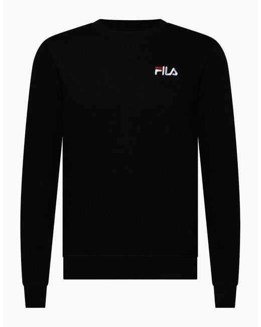 Fila Black Casper Crw Swea for men