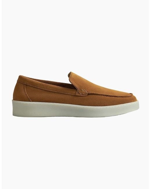 Hudson Brown Hawkins Cognac Suede Loafer for men