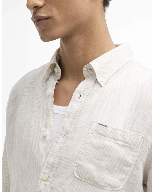Barbour White Linton Tailored Shirt for men
