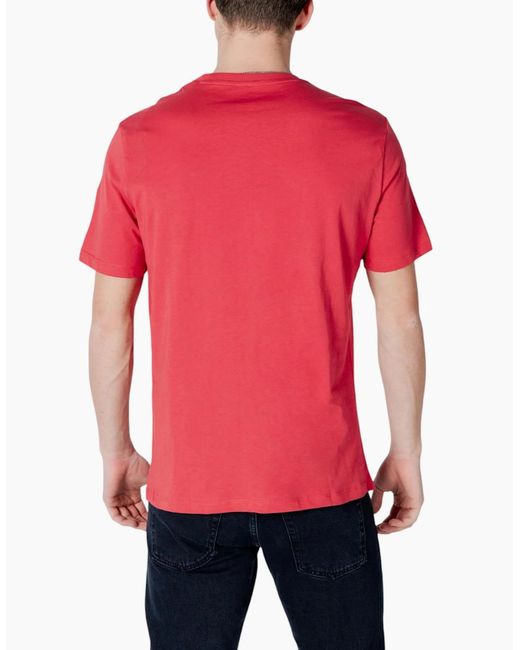 Armani Red Exchange T Shirts Cotton Tee for men