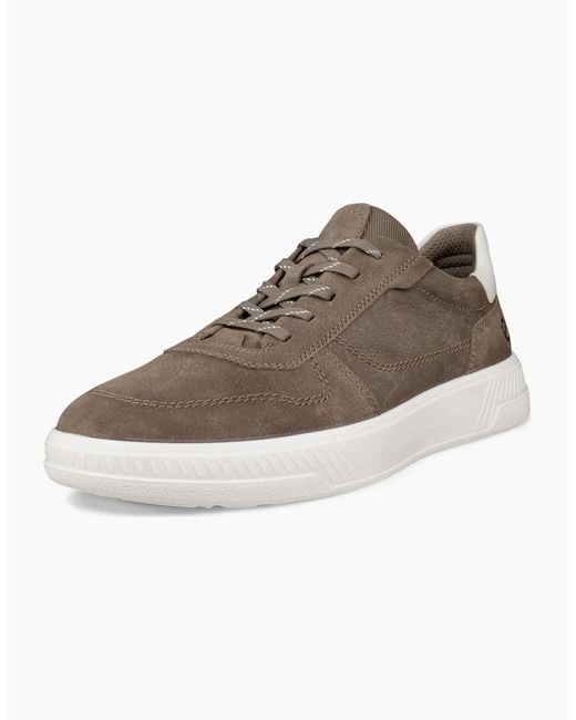 Ecco Brown Move Full Grain Leather Trainers for men