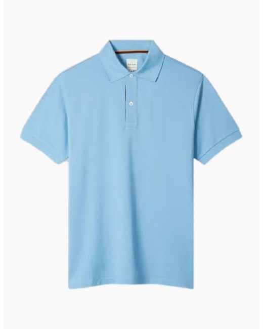 Paul Smith Blue Str Placket Polo Shirt 41 for men