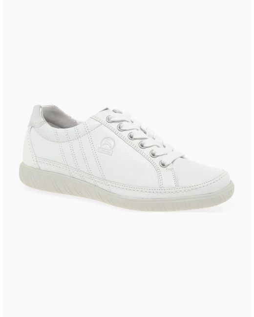 Gabor White Amulet Wide Fit Sneakers