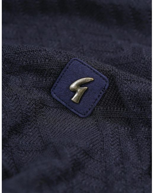 Gabicci Blue Leonardo Roll Neck Knit Sweater for men